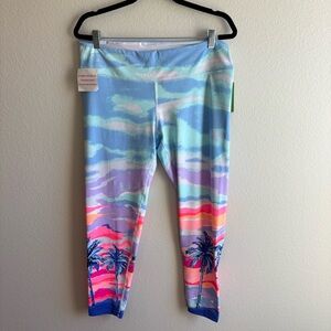Lilly Pulitzer UPF 50+ Luxletic 26" Weekender Leggings Pink Palm Sunset